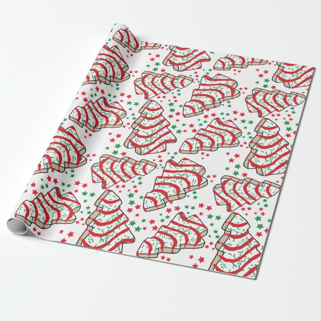 Papier Cadeau Papier d'enlèvement de gâteau de Noël (Déroulé)