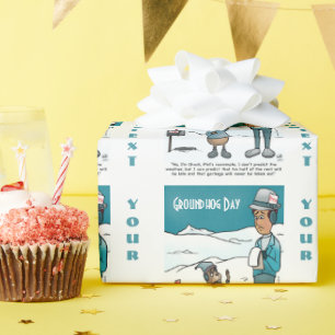 Papier Cadeau Papier d'enlèvement de jour de marmotte