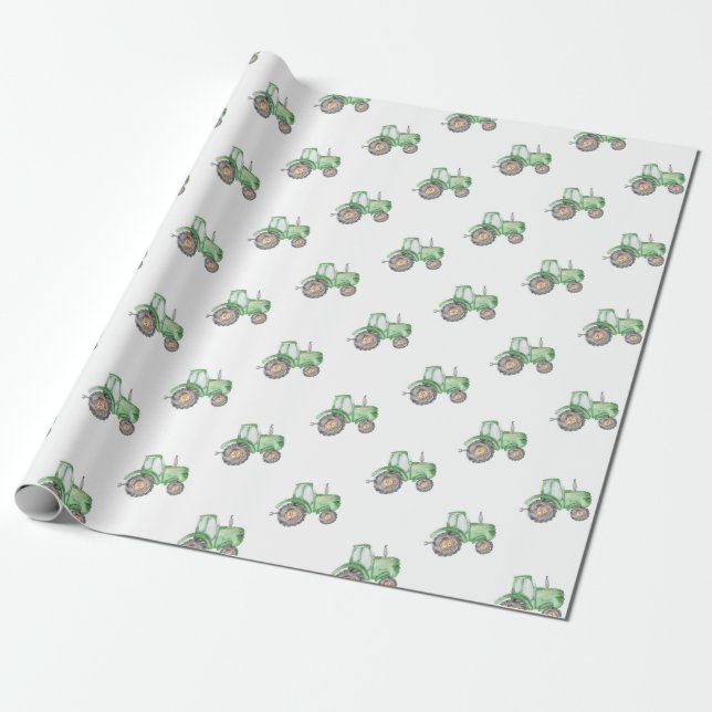 Papier Cadeau Papier d'enlèvement de la partie du tracteur | Tra (Déroulé)