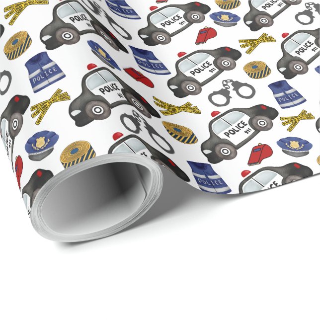 Papier Cadeau Papier d'enlèvement de police (Coin rond)