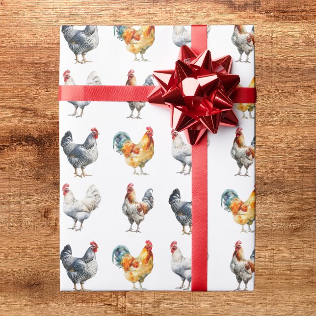 Papier Cadeau Papier d'enlèvement de poulet (Créateur téléchargé)