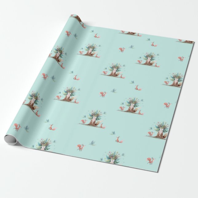Papier Cadeau Papier d'enlèvement de renard (Déroulé)