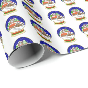 Papier Cadeau Papier d'enneigement du globe