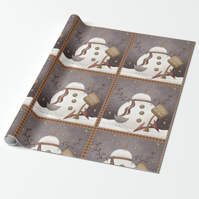 Papier Cadeau Papier d'enneigement primitif et papier d'enroulag (Déroulé)
