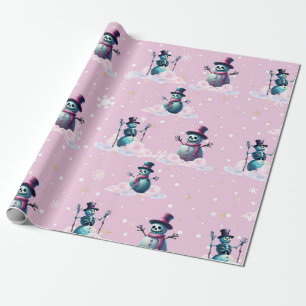 Papier Cadeau Papier d'enneigement rose gothique