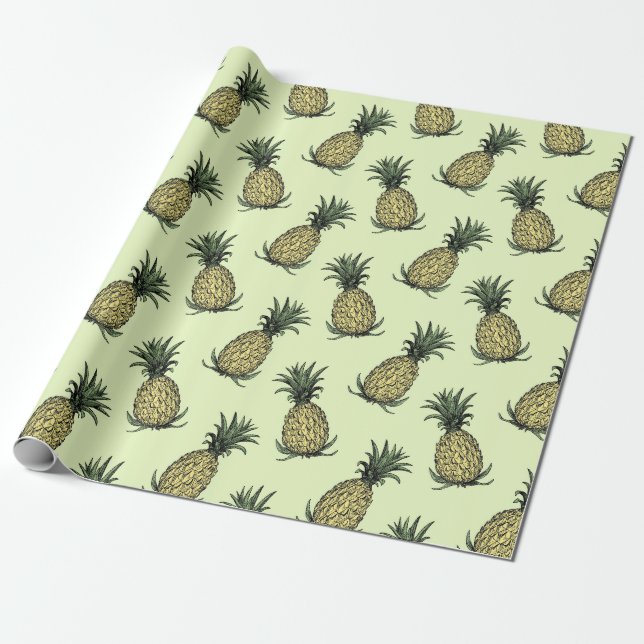 Papier Cadeau Papier d'enrobage ananas (Déroulé)