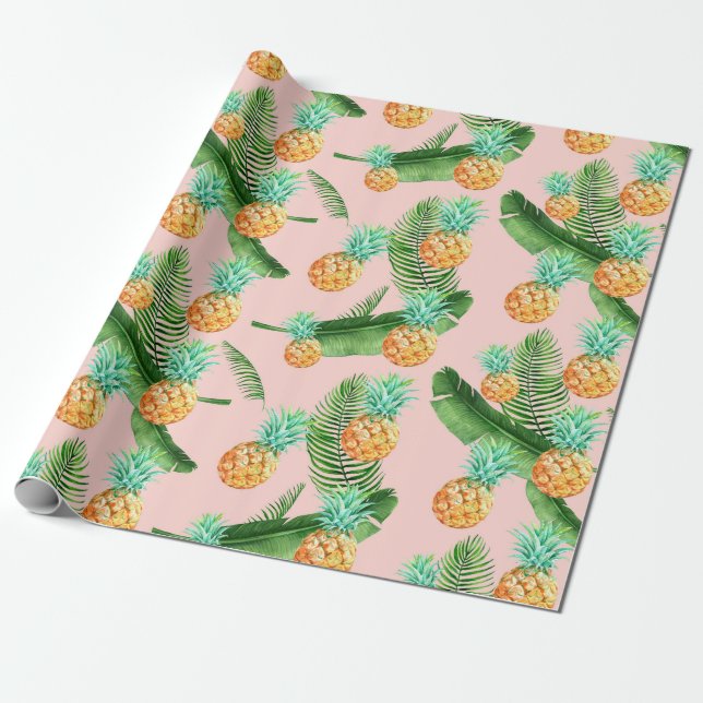 Papier Cadeau Papier d'enrobage d'ananas (Déroulé)