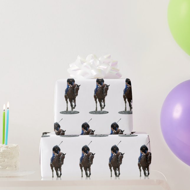 Papier Cadeau Papier d'enrobage de chevaux à grains d'épines (Cadeaux de fête)