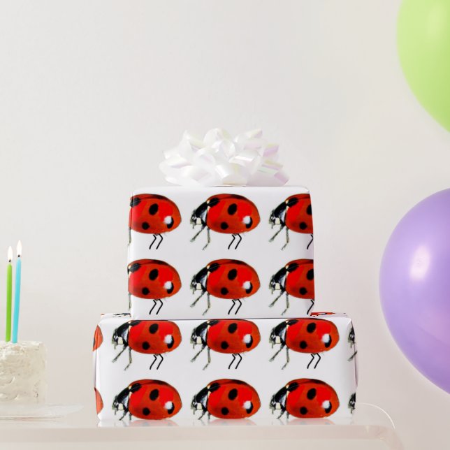 Papier Cadeau Papier d'enrobage de coccinelle (Cadeaux de fête)