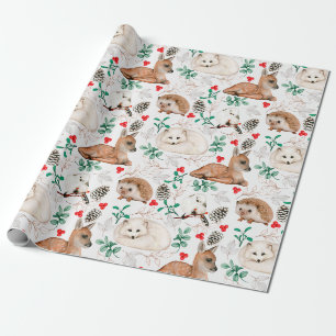 Papier Cadeau Papier d'enrobage de critères forestiers adorables