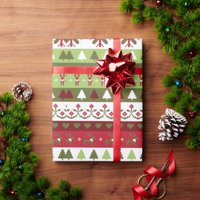 Papier Cadeau Papier d'enrobage de croix de Noël (Cadeau de vacances)