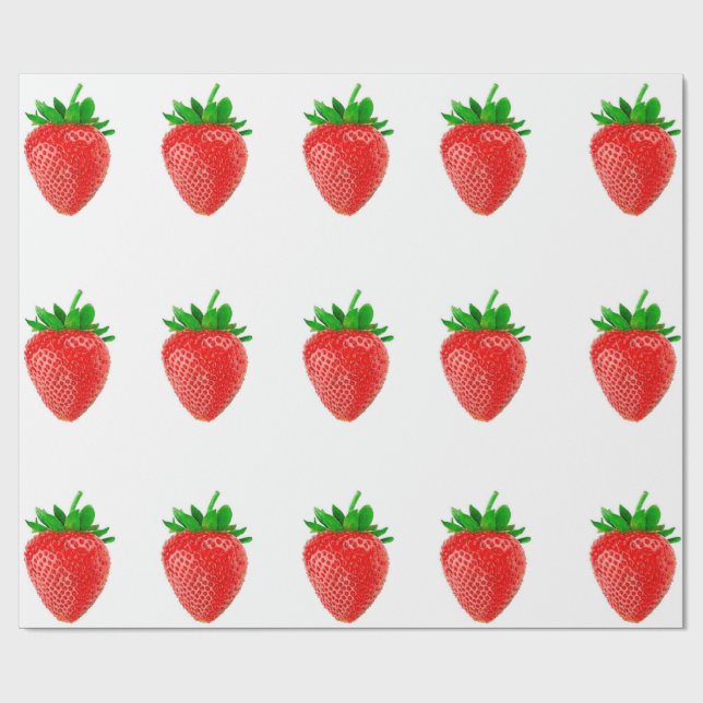Papier Cadeau Papier d'enrobage de fraises (Plat)