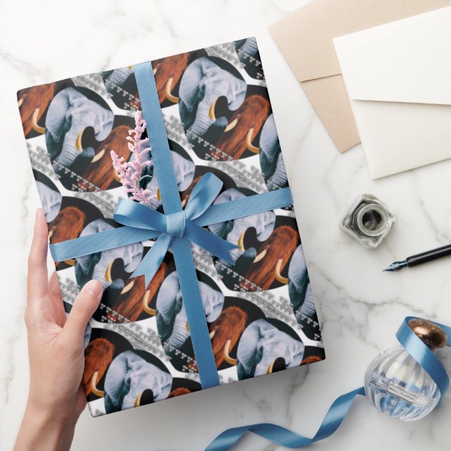 Papier Cadeau Papier d'enrobage de mammouth laineux pour la dése (Cadeaux)