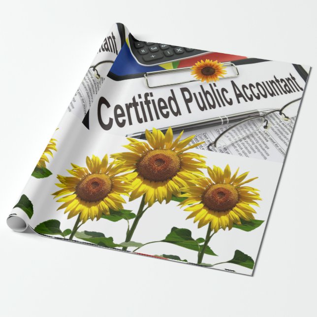 Papier Cadeau Papier d'enrobage de matte comptable de tournesol (Déroulé)
