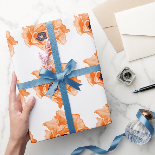 Papier Cadeau Papier d'enrobage de pavots (Cadeaux)