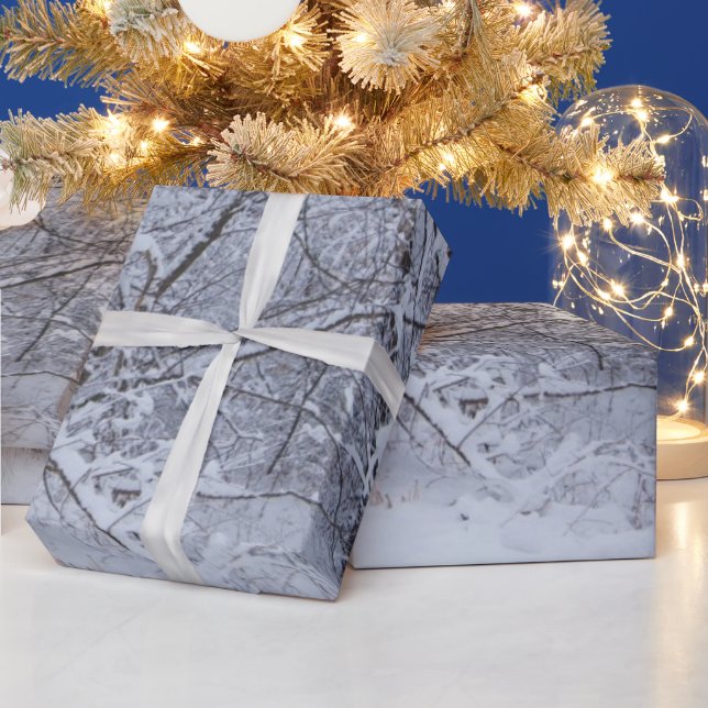 Papier Cadeau Papier d'enrobage de scènes d'hiver (Vacances)