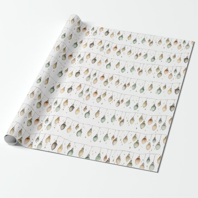 Papier Cadeau Papier d'enrobage des lumières de chaîne (Déroulé)