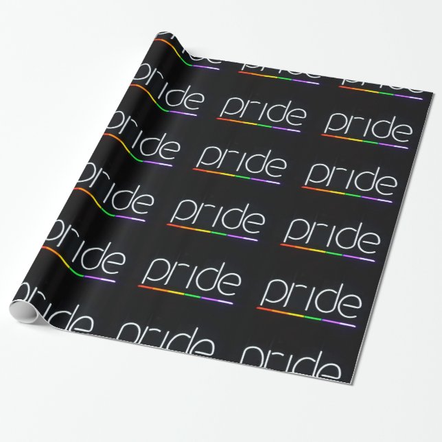 Papier Cadeau Papier d'enrobage des signes gay pride (Déroulé)
