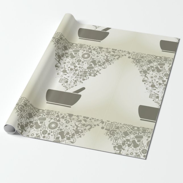 Papier Cadeau Papier d'enrobage d'objets scientifiques (Déroulé)