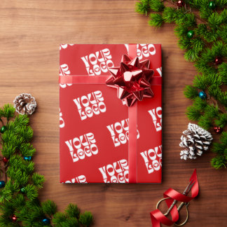 Papier Cadeau Papier d'enrobage du logo commercial Red
