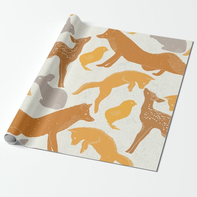 Papier Cadeau Papier d'enrobage en bois (Déroulé)