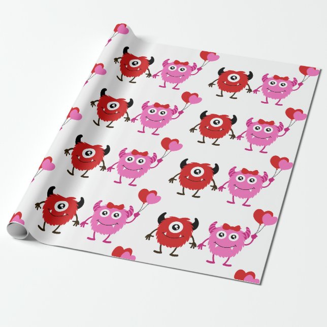 Papier Cadeau Papier d'enrobage Lil Monsters (Déroulé)