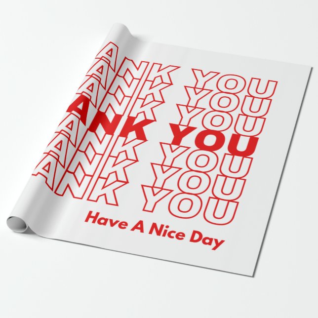 Papier Cadeau Papier d'enrobage Merci Petites entreprises (Déroulé)