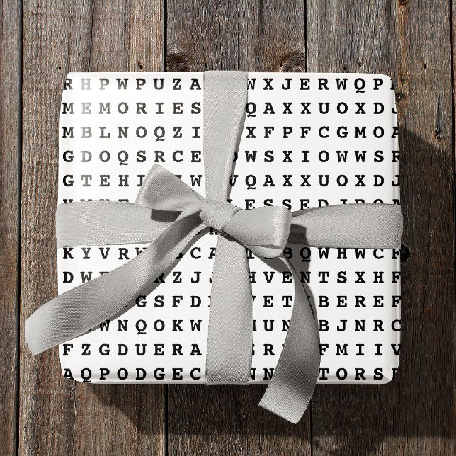 Papier Cadeau Papier d'enrobage personnalisé de recherche de mot (Créateur téléchargé)