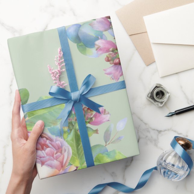 Papier Cadeau Papier d'enrobage Rose (Cadeaux)