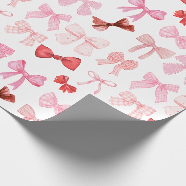 Papier Cadeau Papier d'enrobage rose et rouge des vaches (Coin)