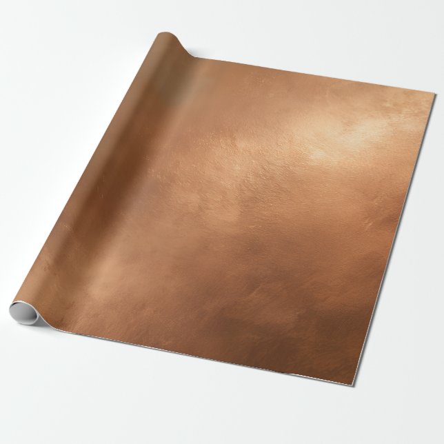 Papier Cadeau Papier d'enrobage texturé au mur de bronze (Déroulé)