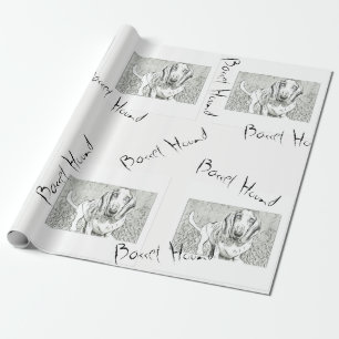 Papier Cadeau Papier d'enveloppe de cadeau de Basset Hound