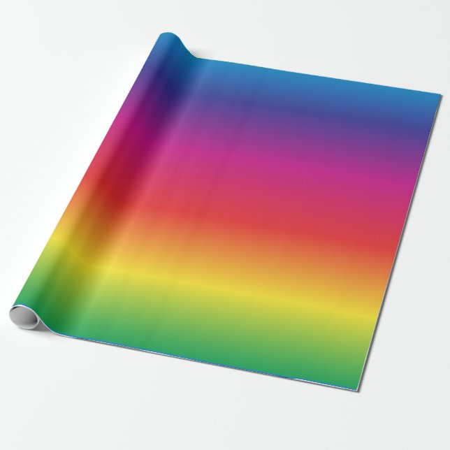 Papier Cadeau Papier d'enveloppement à dégradé arc-en-ciel (Déroulé)