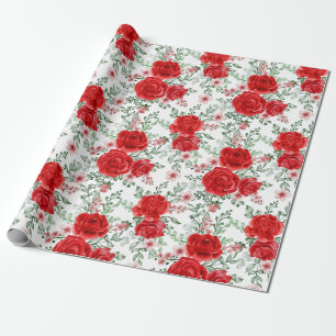 Papier Cadeau Papier d'enveloppement à motif floral