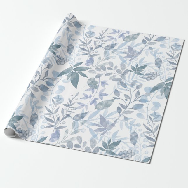 Papier Cadeau Papier d'enveloppement à motifs floraux de Noël (Déroulé)