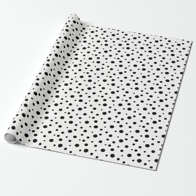 Papier Cadeau Papier d'enveloppement à points Polka (Déroulé)
