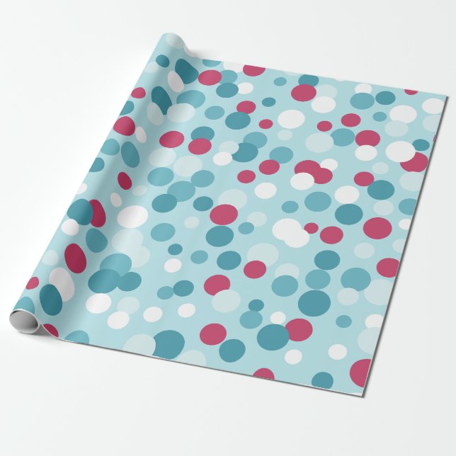 Papier Cadeau Papier d'enveloppement à pois de Noël (Déroulé)
