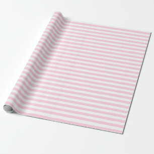 Papier Cadeau Papier d'enveloppement à rayures rose et blanc moy