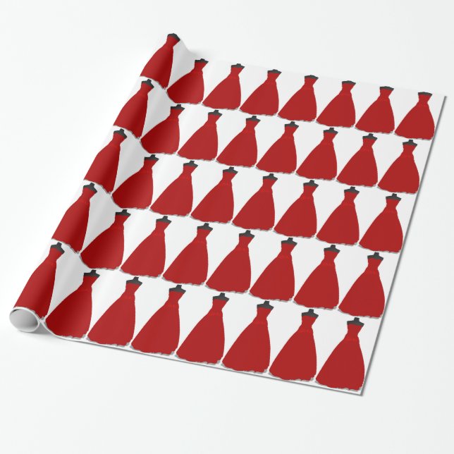Papier Cadeau Papier d'enveloppement à thème rouge (Déroulé)