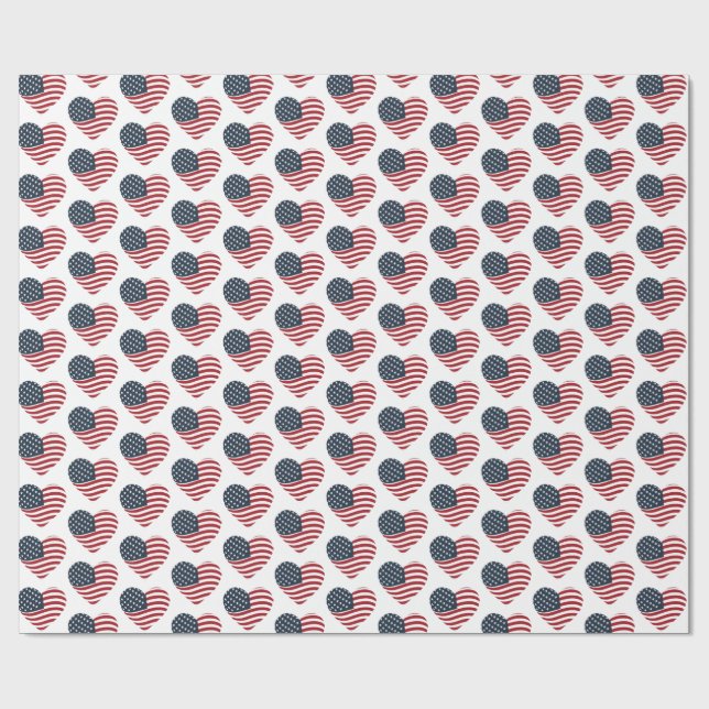 Papier Cadeau Papier d'enveloppement américain en forme de coeur (Plat)