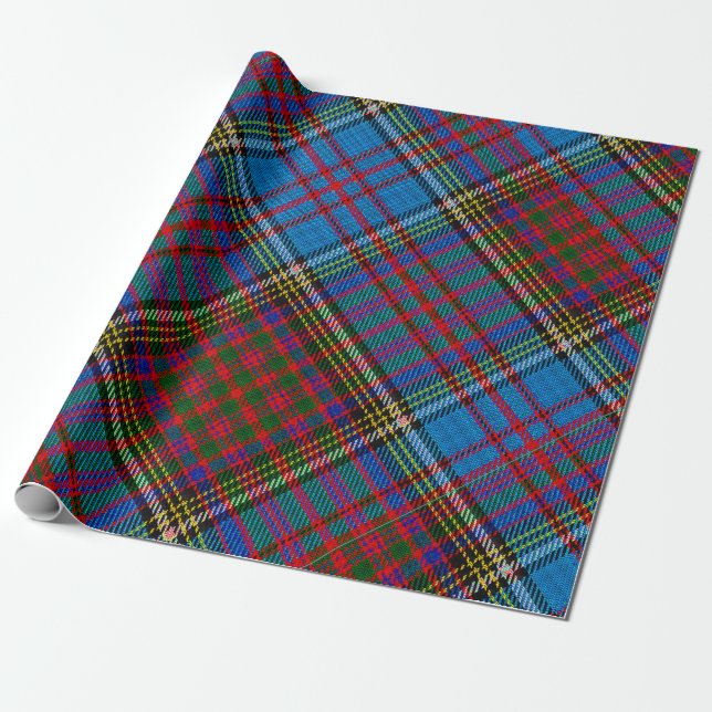 Papier Cadeau Papier d'enveloppement Anderson Clan Tartan (Diago (Déroulé)