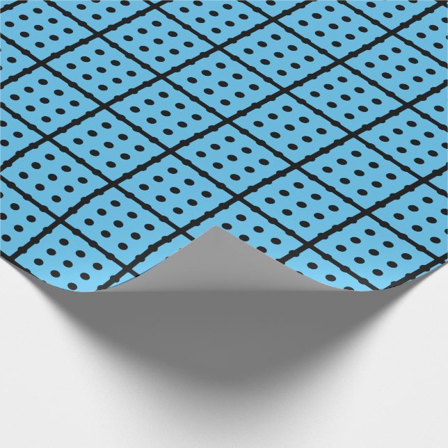 Papier Cadeau Papier d'enveloppement bleu bébé unique (Coin)