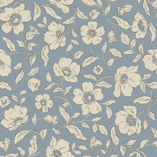 Papier Cadeau Papier d'enveloppement bleu Dusty Anemones Whimsy