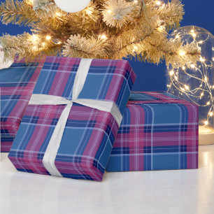 Papier Cadeau Papier d'enveloppement bleu et rose marine