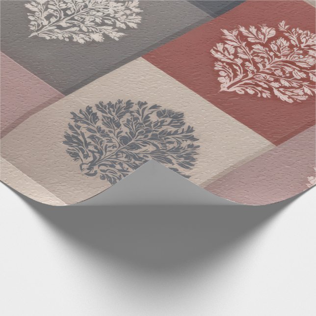 Papier Cadeau Papier d'enveloppement botanique rustique | Pr blo (Coin)