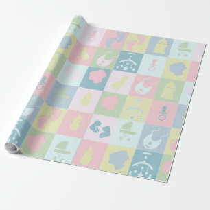 Papier Cadeau Papier d'enveloppement cadeau baby shower