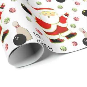 Papier Cadeau Papier d'enveloppement cadeau de Noël Bowling