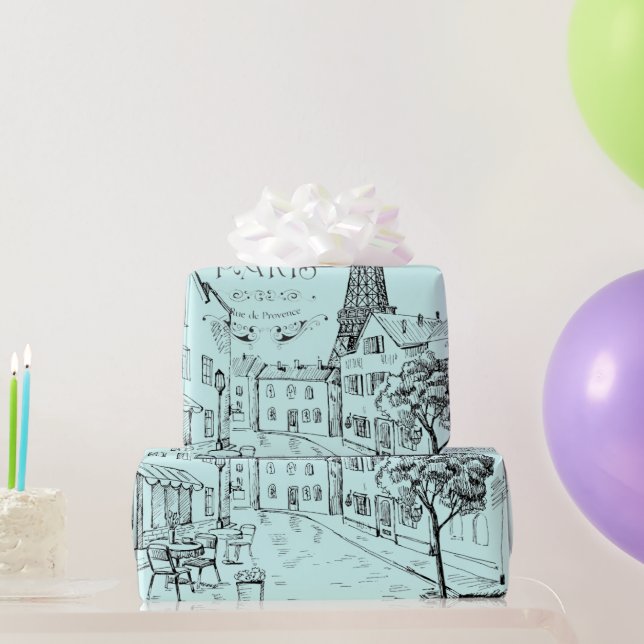 Papier Cadeau Papier d'enveloppement Cafe Paris (Cadeaux de fête)
