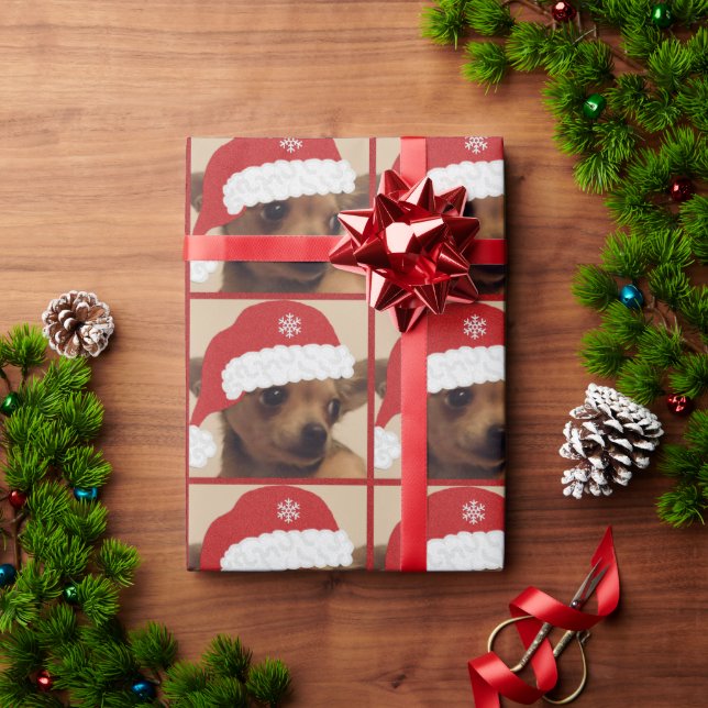 Papier Cadeau Papier d'enveloppement Chihuahua de Noël (Cadeau de vacances)