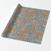 Papier d'enveloppement classique Paisley Elegance